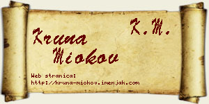 Kruna Miokov vizit kartica